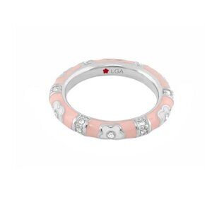 Pink Daisy Love Stackable Ring